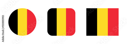 Belgium flag  icon set