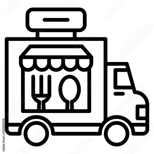 food trucks single icon