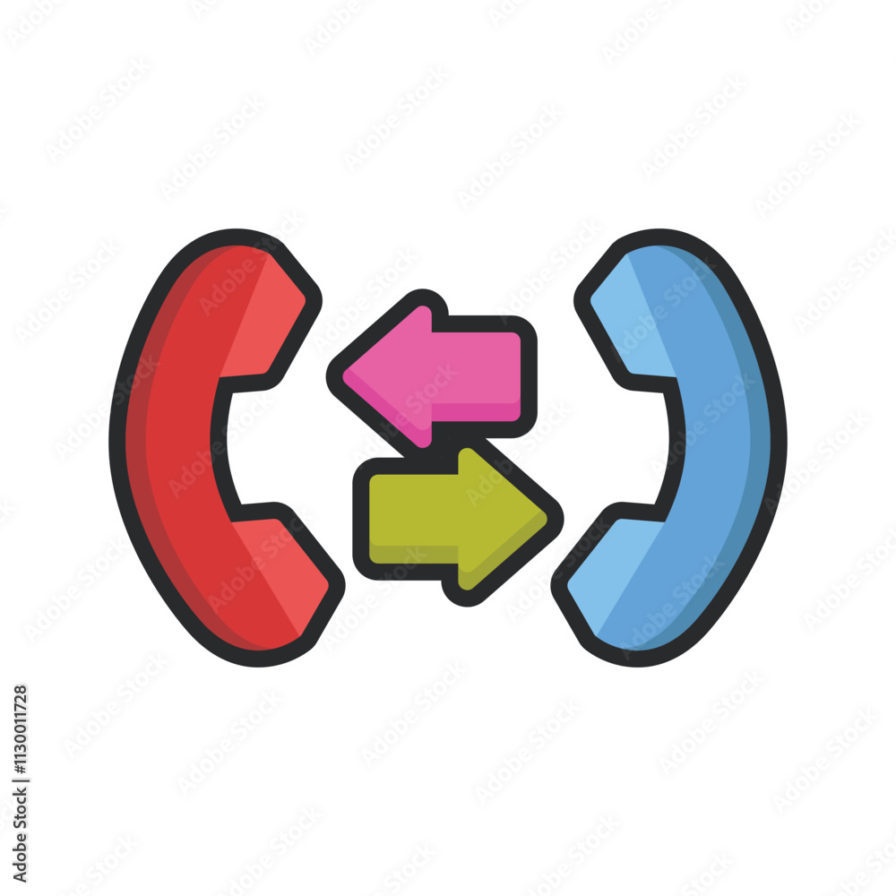 calls sign with outline in flat vector design. calls sign with outline in flat vector design.
