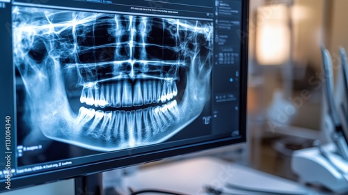 Digital Dental XRay Panoramic Jaw Imaging Technology Screen photo