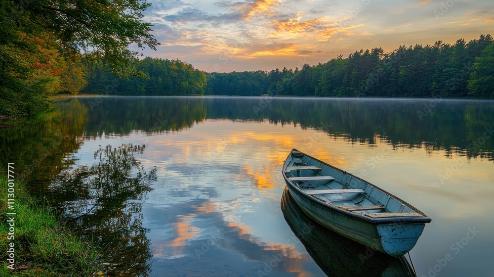 Obraz premium canoe on lake