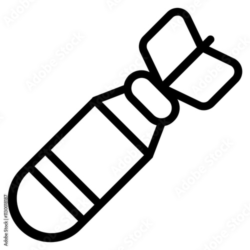 Air bomb Line Icon