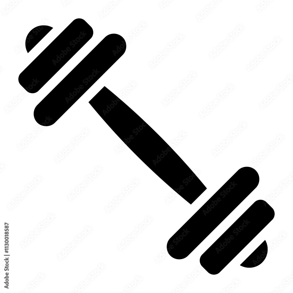 Barbell Solid Icon Barbell Solid Icon