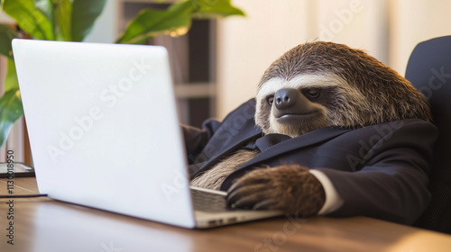 Sloth Boss: A sloth in a su...
