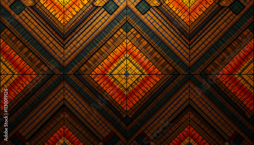 Dynamic Tribal Patterns with Earthy Tones for African Crafts