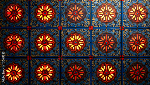 Stylized Moroccan Tile Patterns with Bold Contrasts