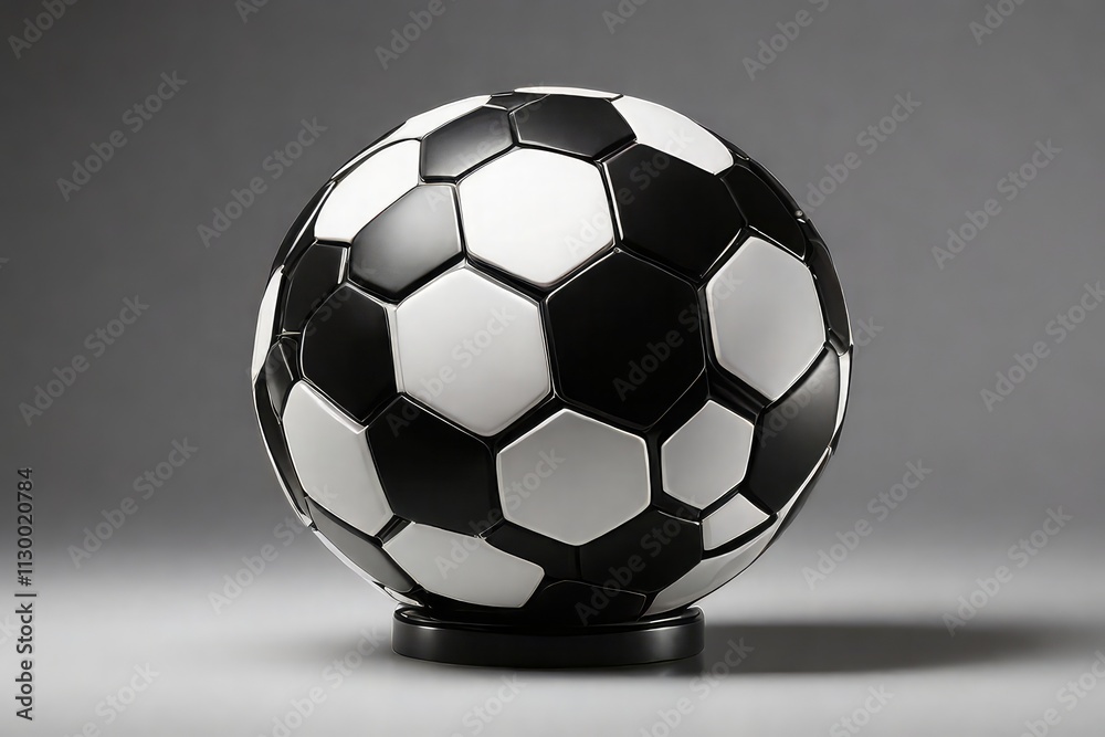 Naklejka premium soccer ball on transparent background, soccer ball, soccer ball isolated on black, Football, full depth of field