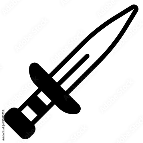 Dagger Glyph Icon