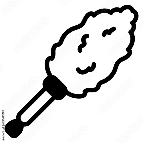 Feather duster Glyph Icon