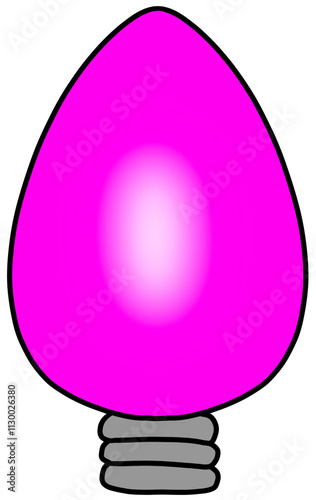 Pink Christmas Light Bulb