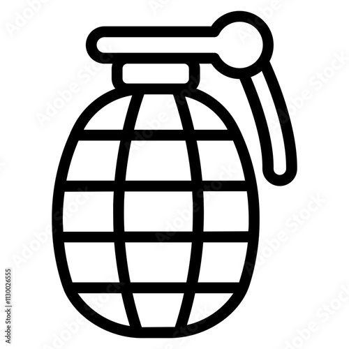 Grenade Line Icon