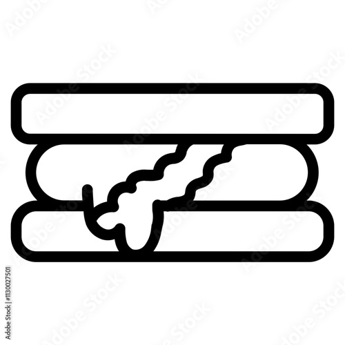 Ice cream sandwich Line Icon