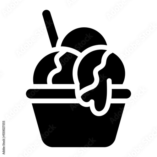 Ice cream scoop Solid Icon