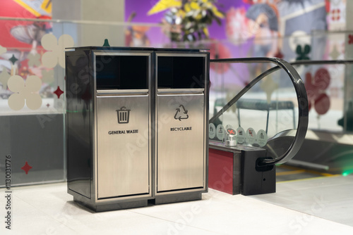 Waste Separation Bins in shopping mall