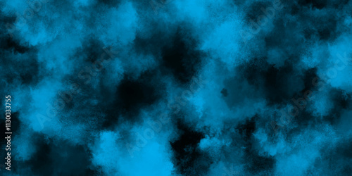 abstract blue Soft cumulus cloudscape sky, wet ink effect sky blue color watercolor, Aquarelle painted fresh and cloudy sky with clouds, Blue winter vector watercolor art background with clouds.