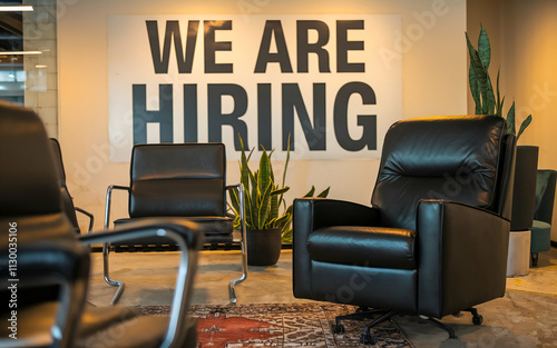 black office armchair in a room with a 