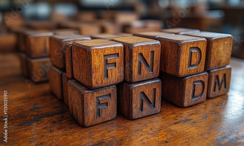 Close up on wooden block with message to find credible sources and cite them