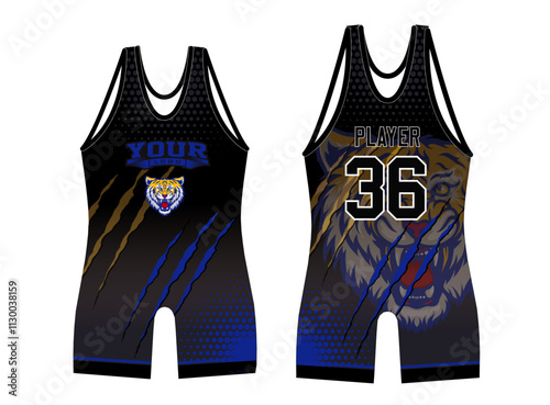 The wrestling singlets mockup is a perfect fit for all sports. The designs that go on casual wear, shirts, fashion apparel, and all kinds of team uniform