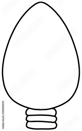 Christmas Light Bulb Outline