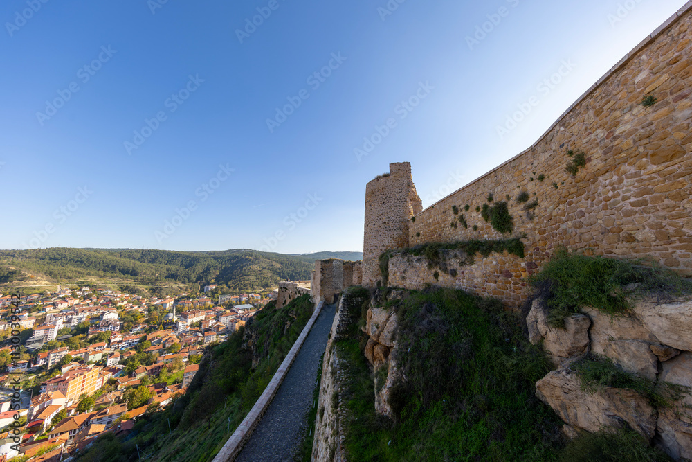 Landscape of historical Kastamonu castle on the hills near the city, Kastamonu, Turkey
