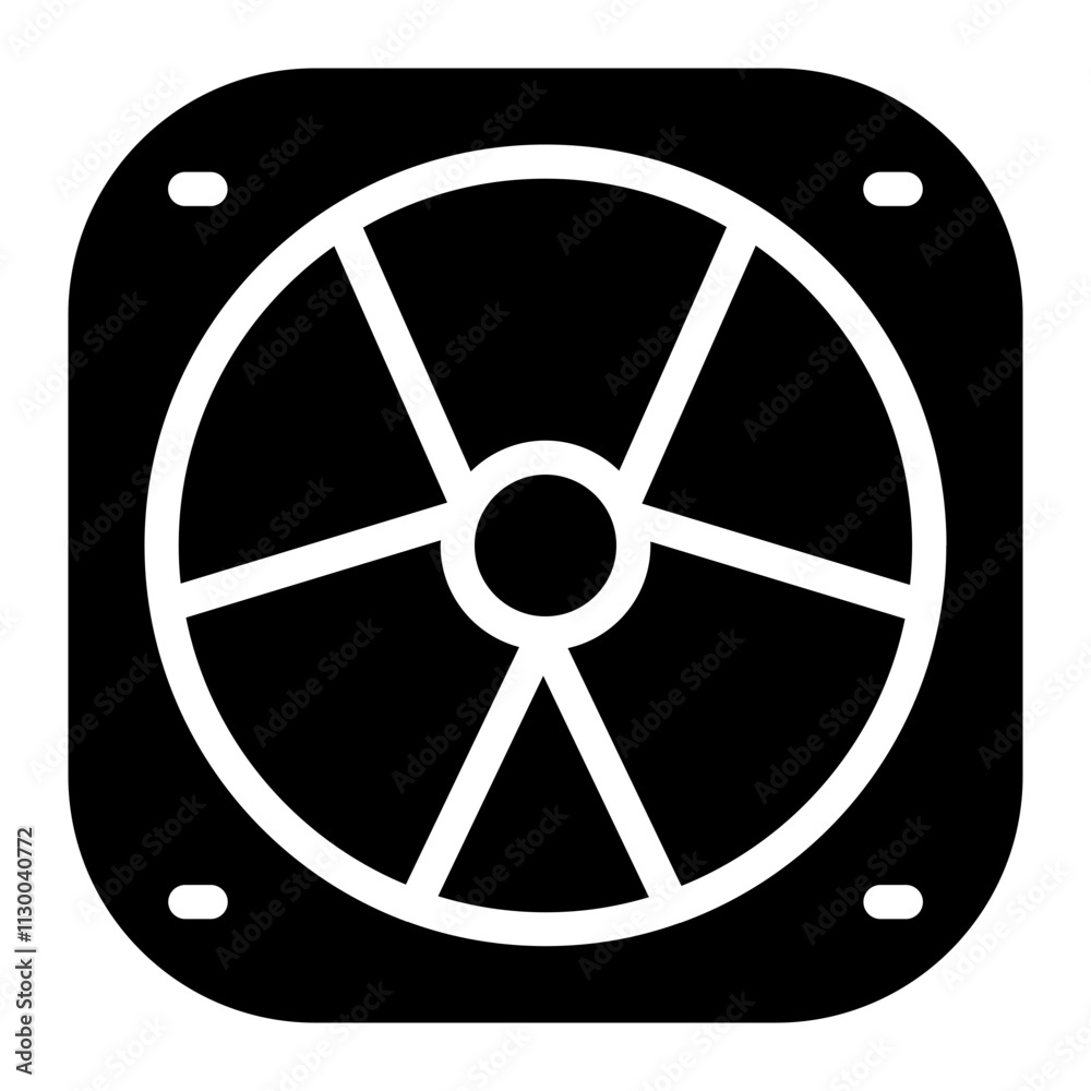 Obraz premium Nuclear power Solid Icon