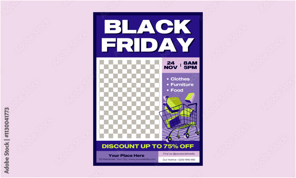 Fototapeta premium Black Friday Sale Flyer
