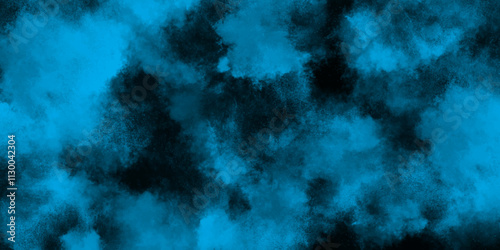 abstract blue Soft cumulus cloudscape sky, wet ink effect sky blue color watercolor, Aquarelle painted fresh and cloudy sky with clouds, Blue winter vector watercolor art background with clouds.