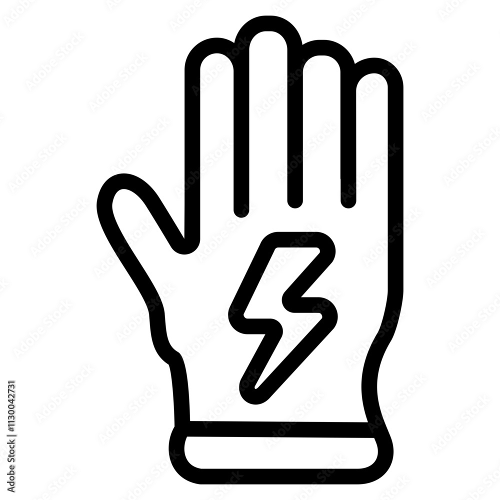 Obraz premium Protective gloves Line Icon