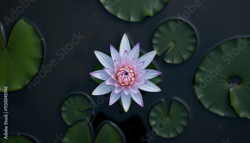 Photo of a water lily flower blooming with beautiful colors photo