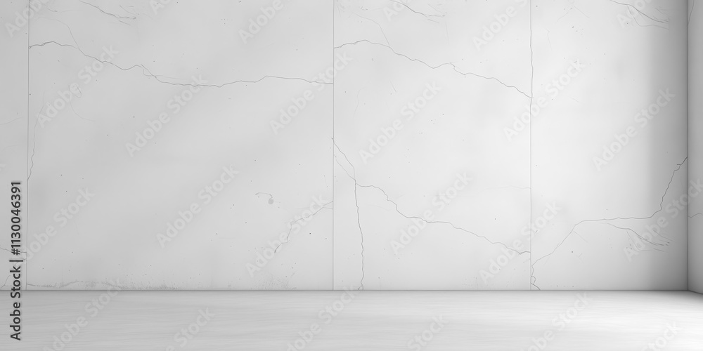 Obraz premium White concrete wall with a smooth texture and minimalistic design, exterior, clean, contemporary