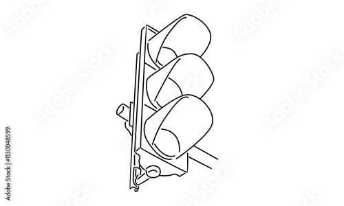 line art of traffic light illustration