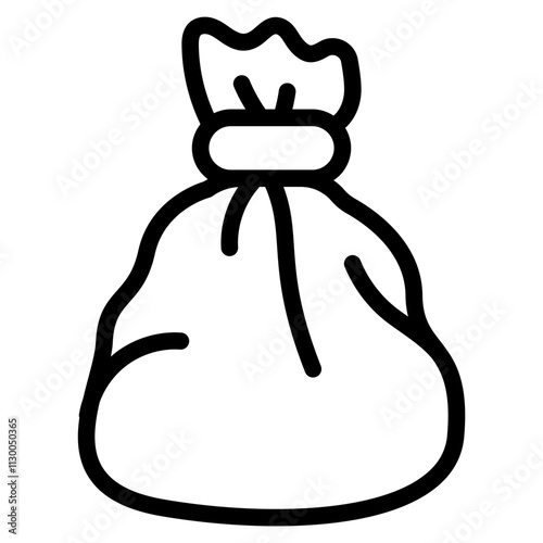 Trash bag Line Icon