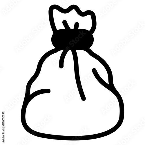 Trash bag Glyph Icon