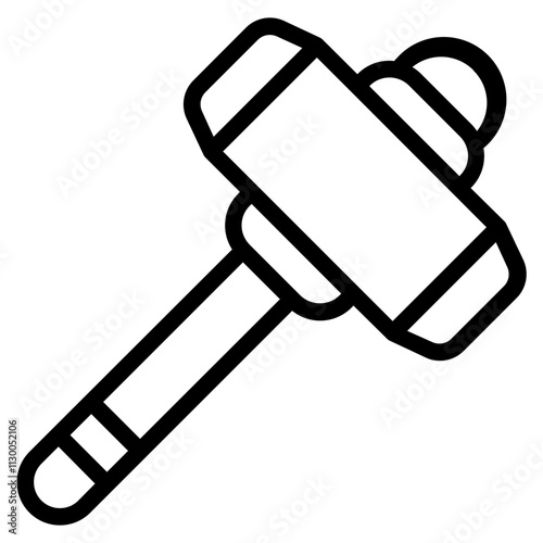 War hammer Line Icon