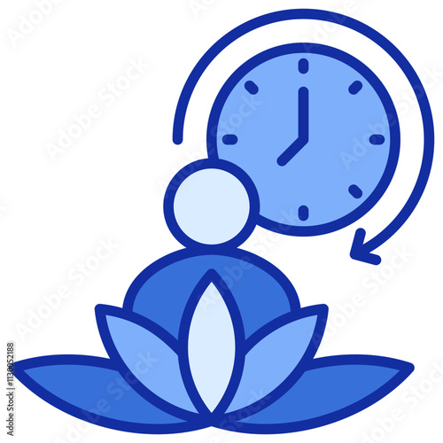 Patience Blue Color Icon