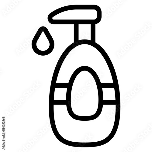 Washing hand soap Line Icon