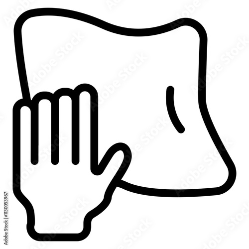Wipe dust Line Icon