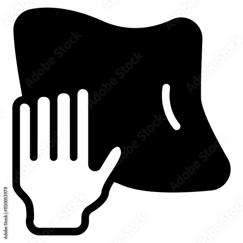 Wipe dust Glyph Icon