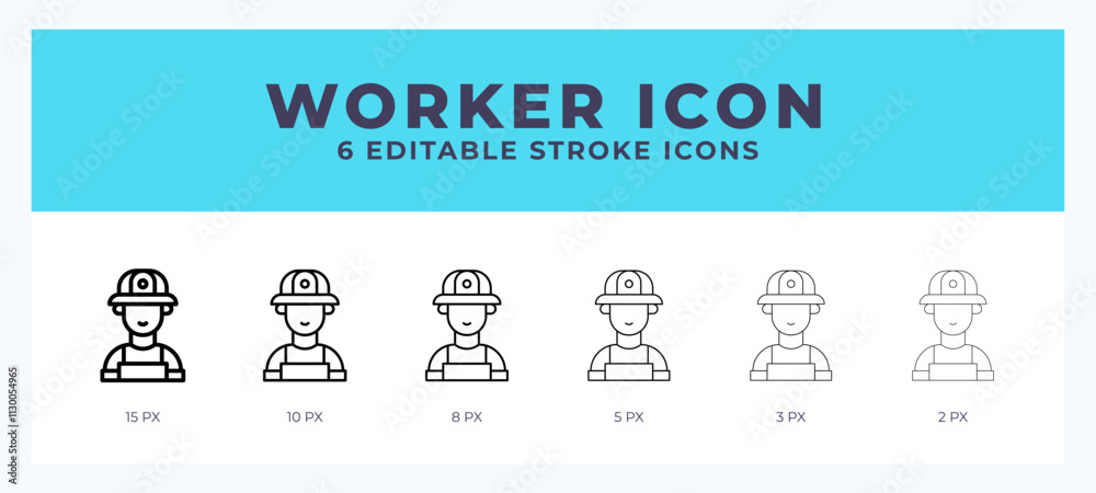 Fototapeta premium Worker line icon. For web. And mobile app. Vector illustration.