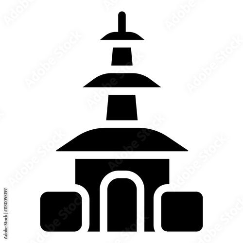 Asian temples Solid Icon