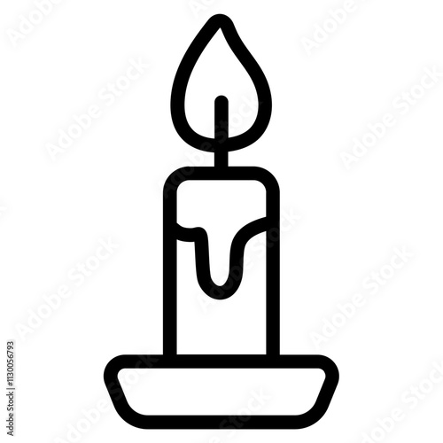 Candle Line Icon