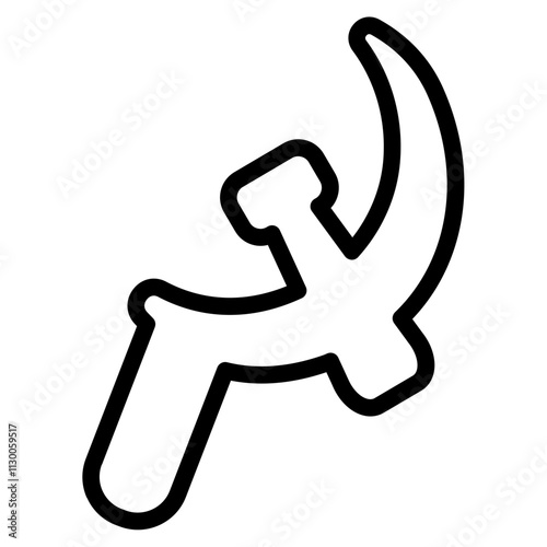 Hammer and sickle Line Icon