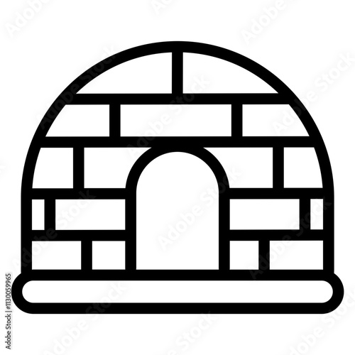 Inuit igloo Line Icon