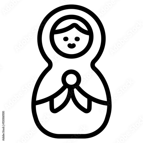 Matryoshka doll Line Icon