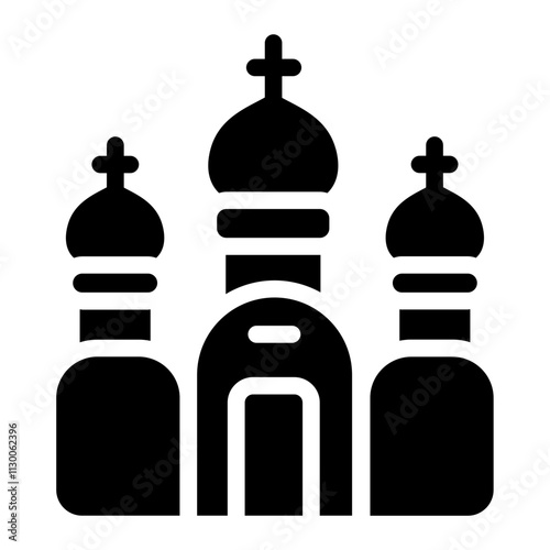 Russian orthodox church Solid Icon