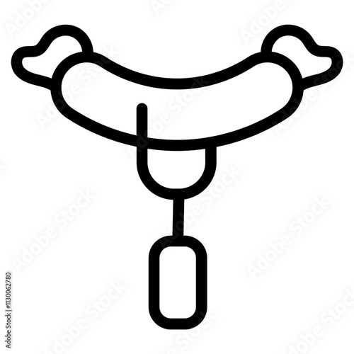Sausage Line Icon