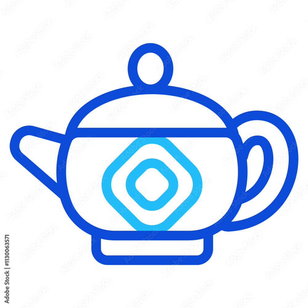Obraz premium Tea kettle Duoline Icon