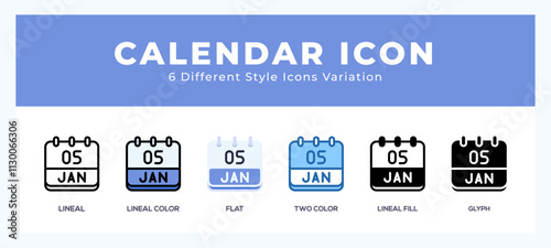 Calendar january icon vector for web. and mobile app