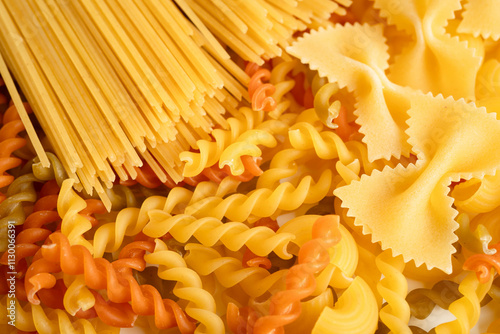 Pasta noodles for cooking Italian food.