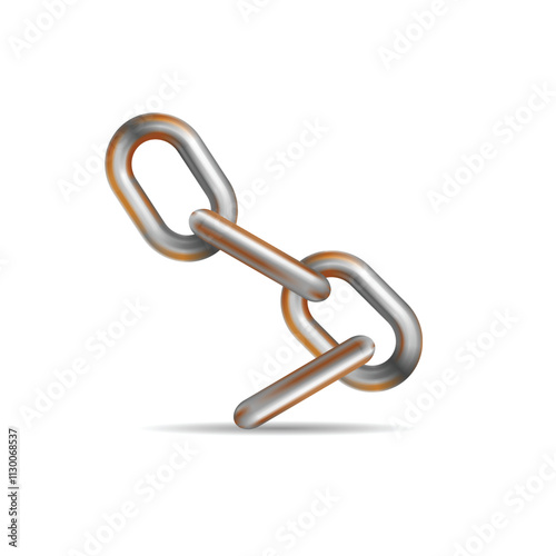 Rusty metalic chain vector illustration eps 10